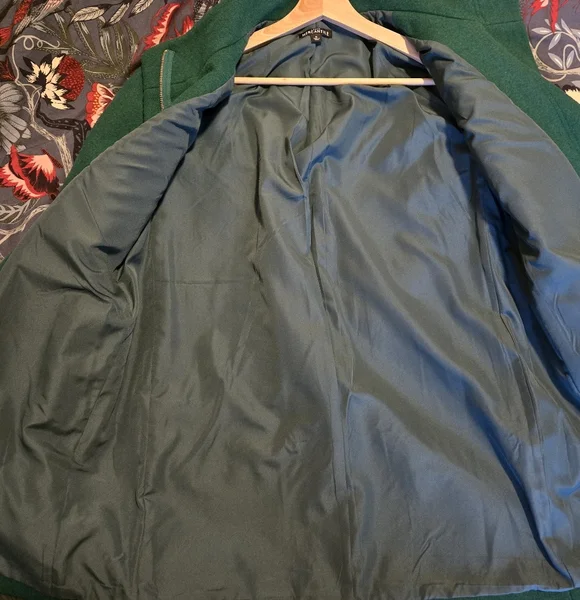 JCrew Green Women's Wool Blend Stand-Collar Coat Size 4 - Picture 5 of 9